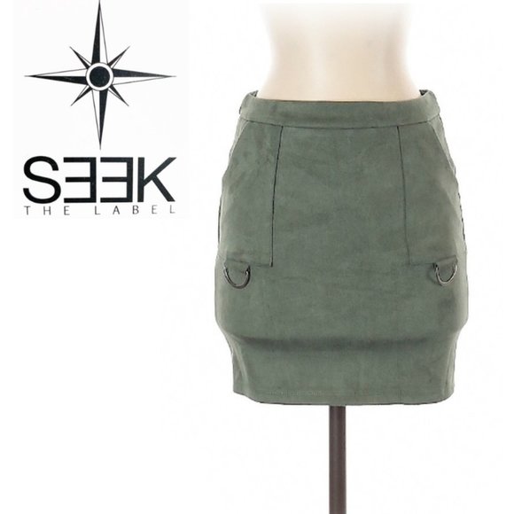 SEEK The Label Sage Green Mini Skirt size Small - Picture 8 of 8